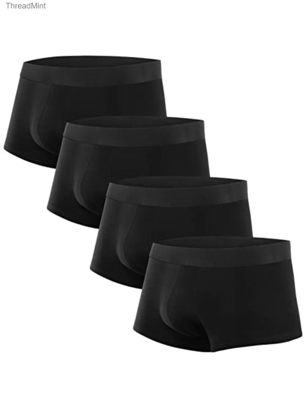 Mens Underwear Boxer Briefs Pouch Trunks No Fly 4-Pack